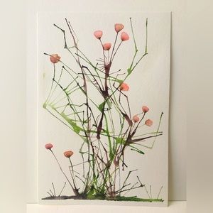 Early blossom watercolor painting.
